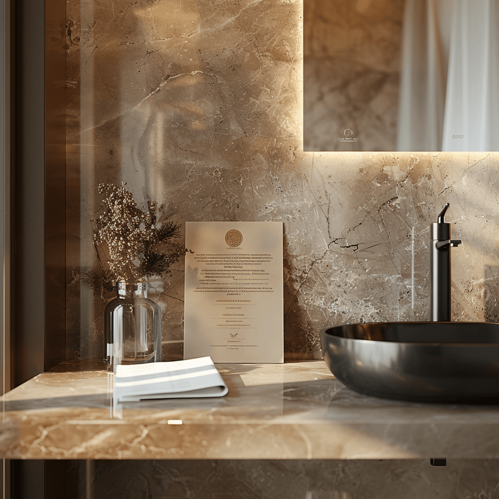 Detailed written quote on a renovated countertop
